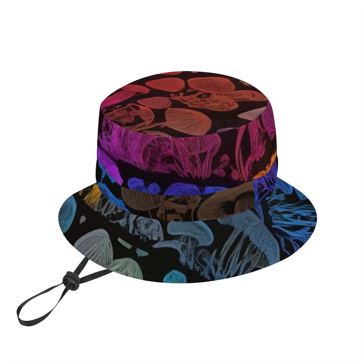 Rainbow Custom Print Mushroom Fisherman's Hat