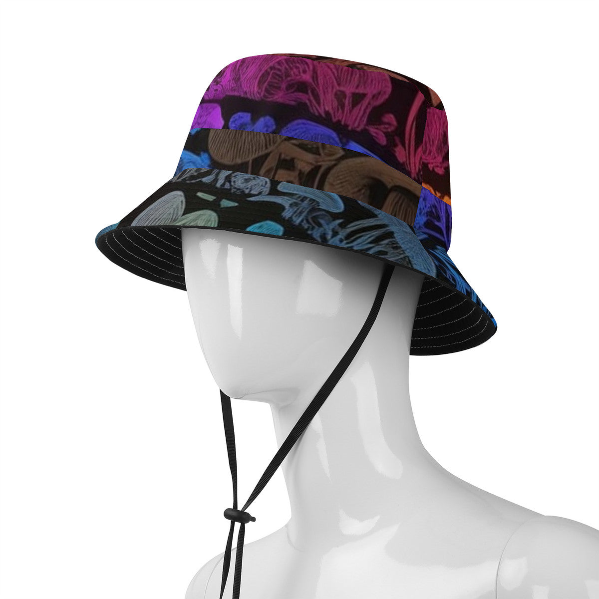 Rainbow Custom Print Mushroom Fisherman's Hat
