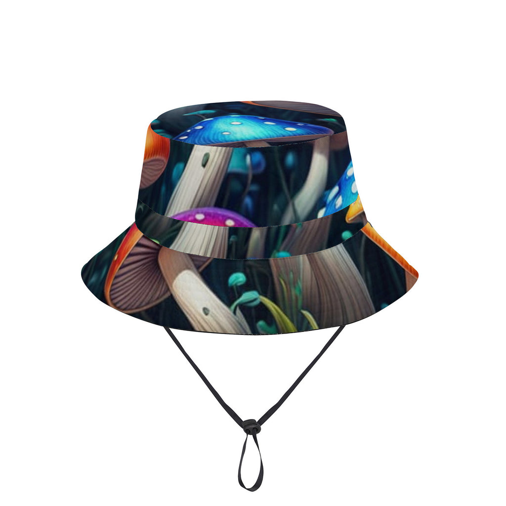 Sombrero de pescador con estampado personalizado de setas