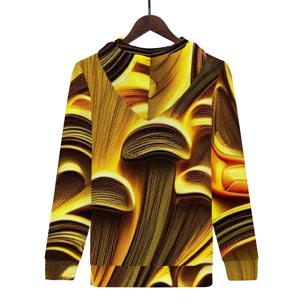 Men's All-Over Golden Custom Design Pull Over Print Hoodie
