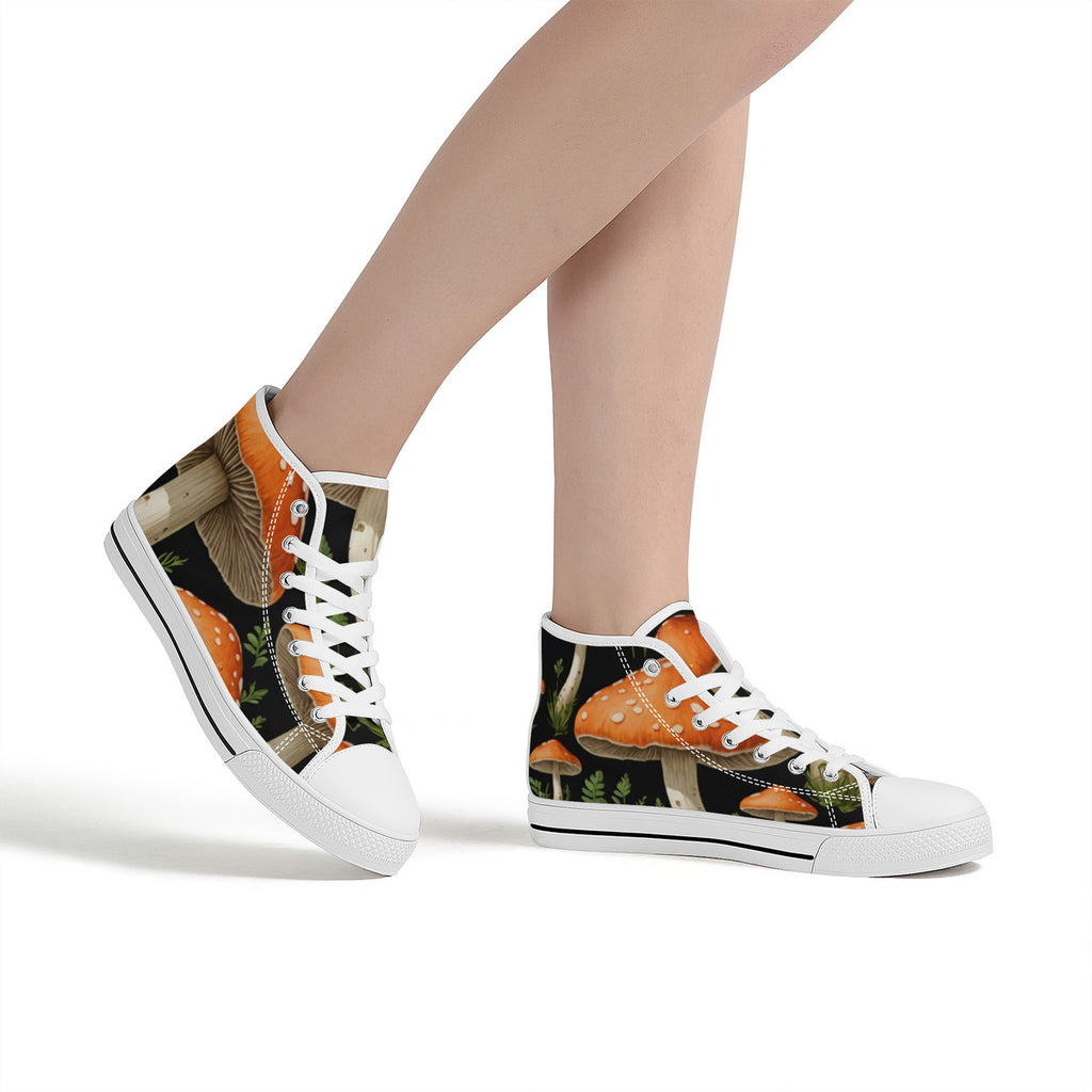 Zapatillas Altas de Lona Hongos del Jardín
