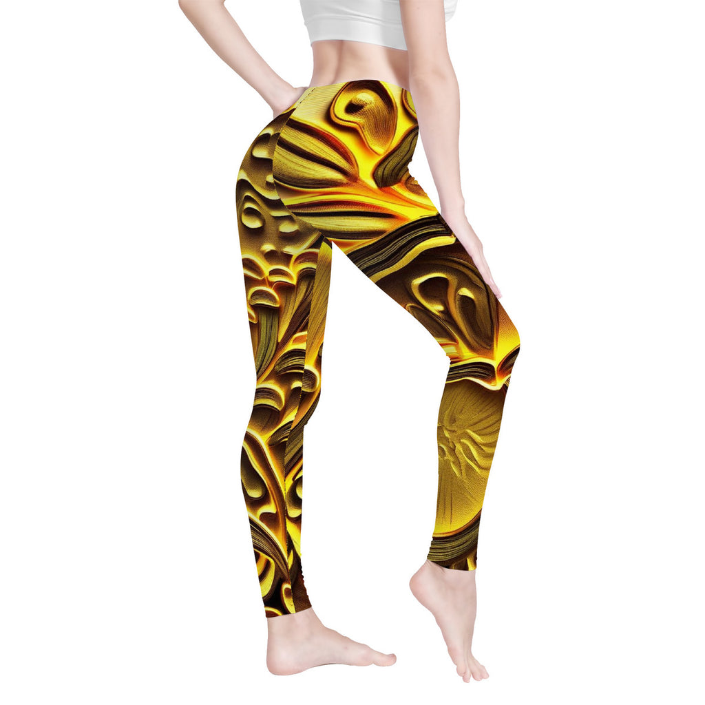 Custom Mushroom Design All-Over Print Yoga Leggings