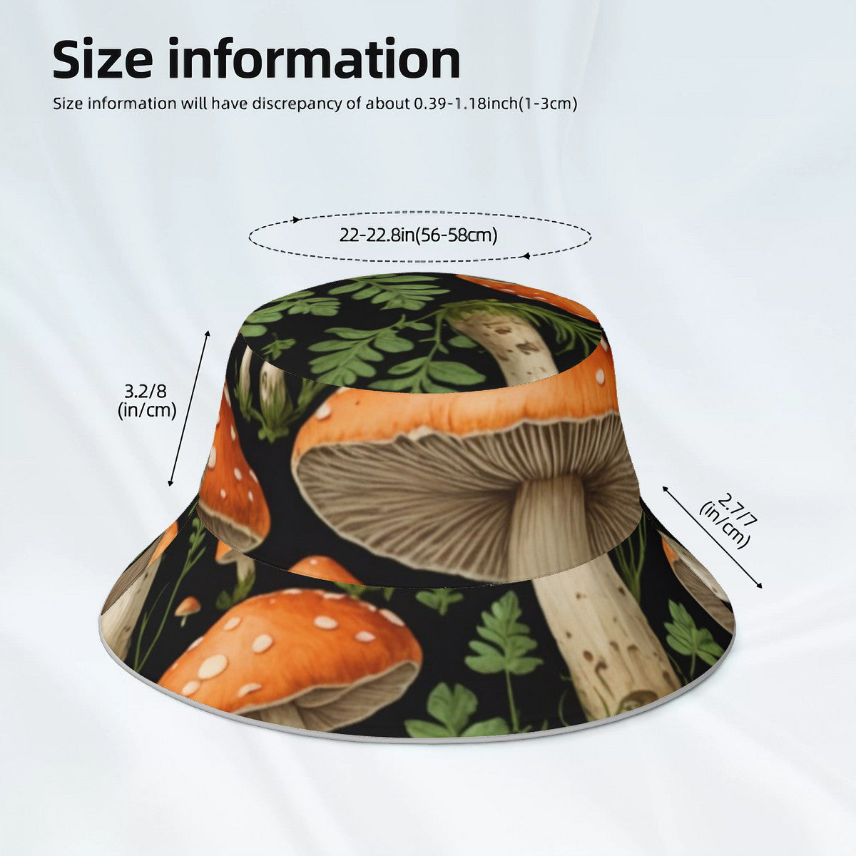 Mushrooms of the Garden Reflective Bucket Hat