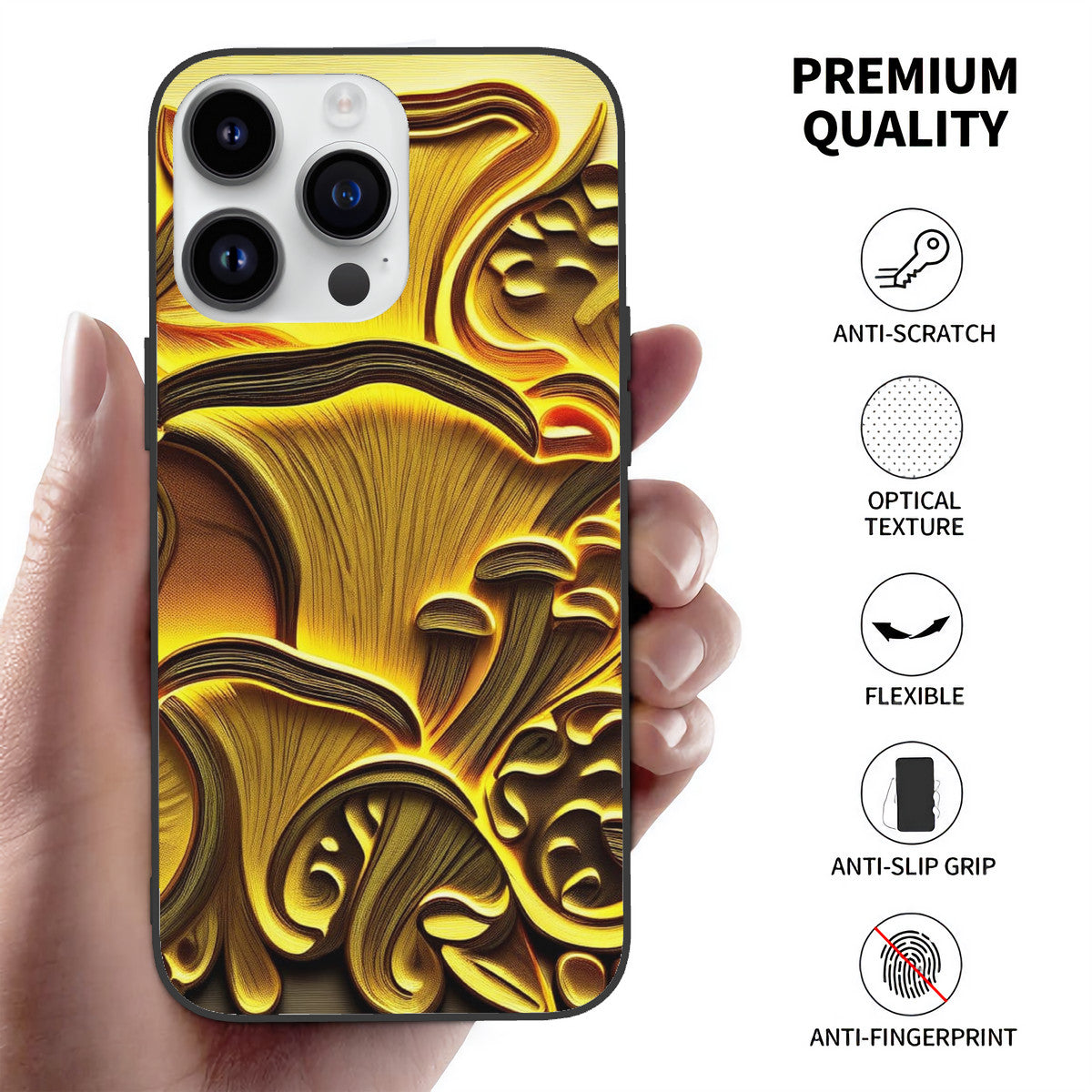 Apple 14 PC Phone Case (3 cameras) Dust-Proof Surface, Anti-Dip Fingerprint Design