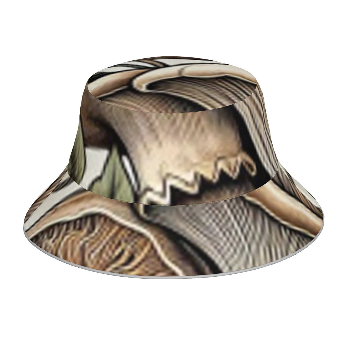 Custom Hand Drawn Mushroom Print Reflective Bucket Hat